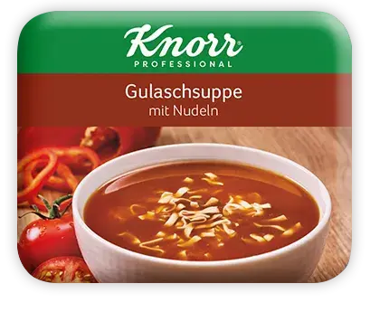 Knorr Gulaschsuppe mit Nudeln